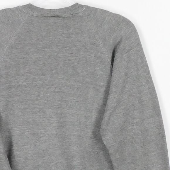 Vintage Jerzees Sweater Mens XL Gray Crewneck Pullover Made USA Raglan 80s 90s - Picture 9 of 15